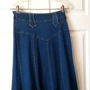 Western denim skirt